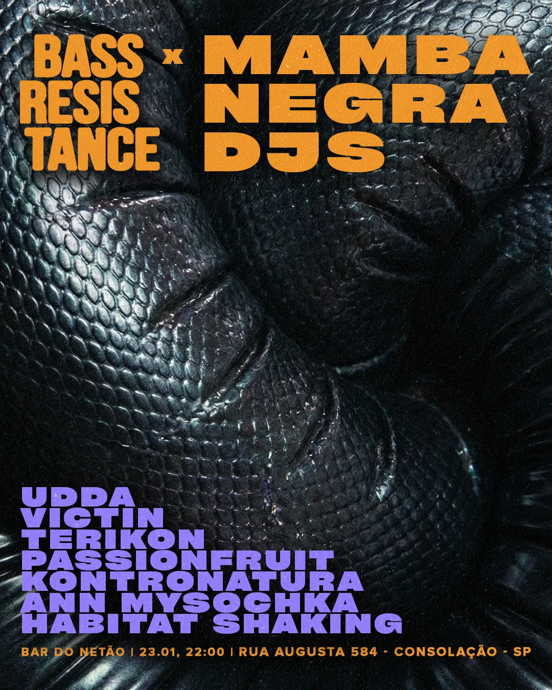 Bass Resistance event poster — São Paulo